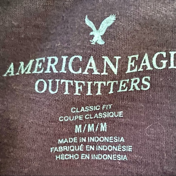 American Eagle Men Size M Classic Fit Color Block Lightweight Hoodie - Picture 3 of 4